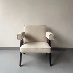 velvet upholstered lounge single chair