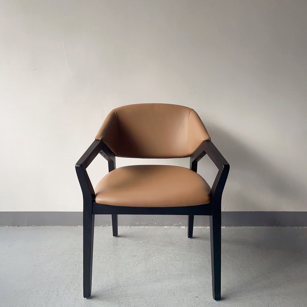 large size solid wooden arm chair