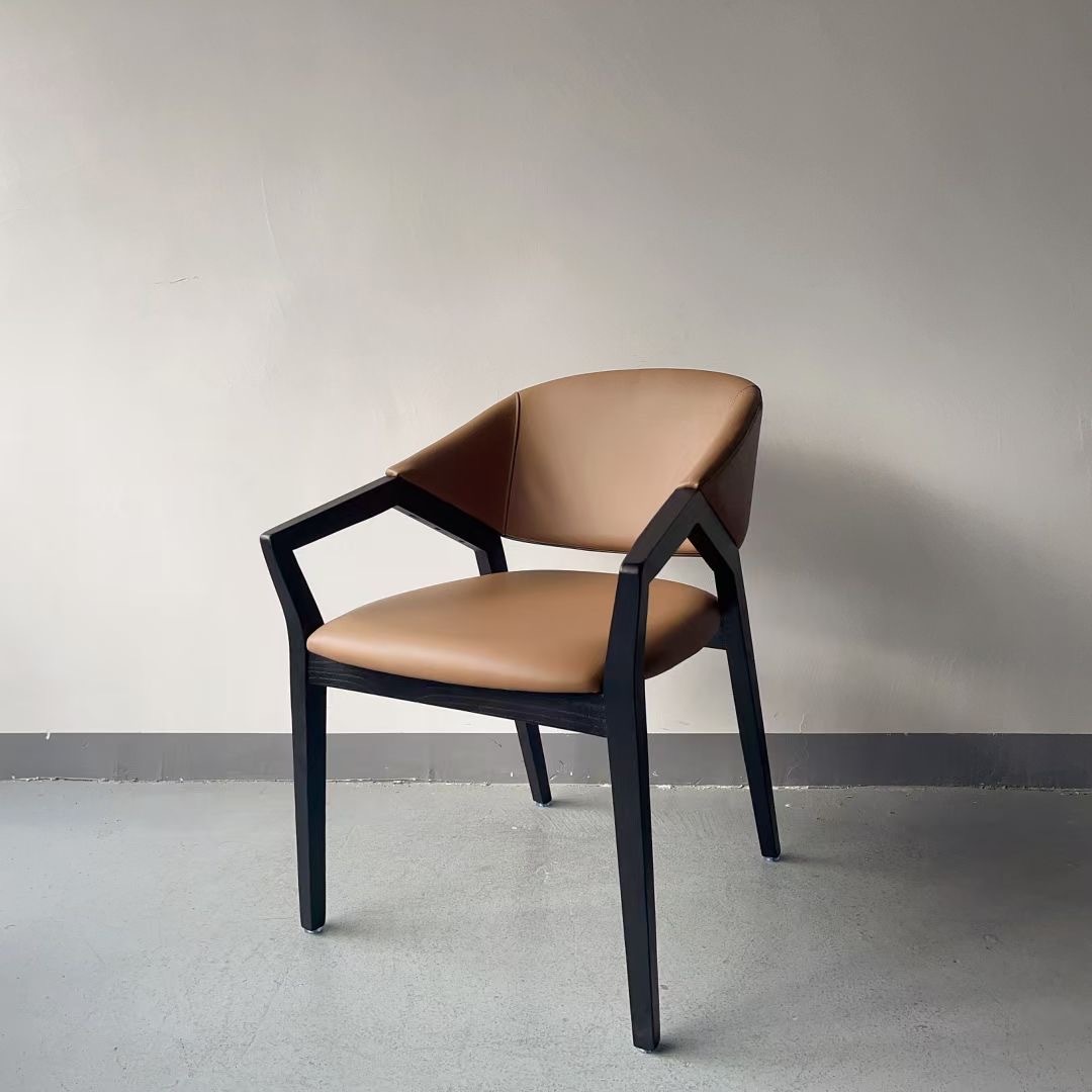 large size solid wooden arm chair