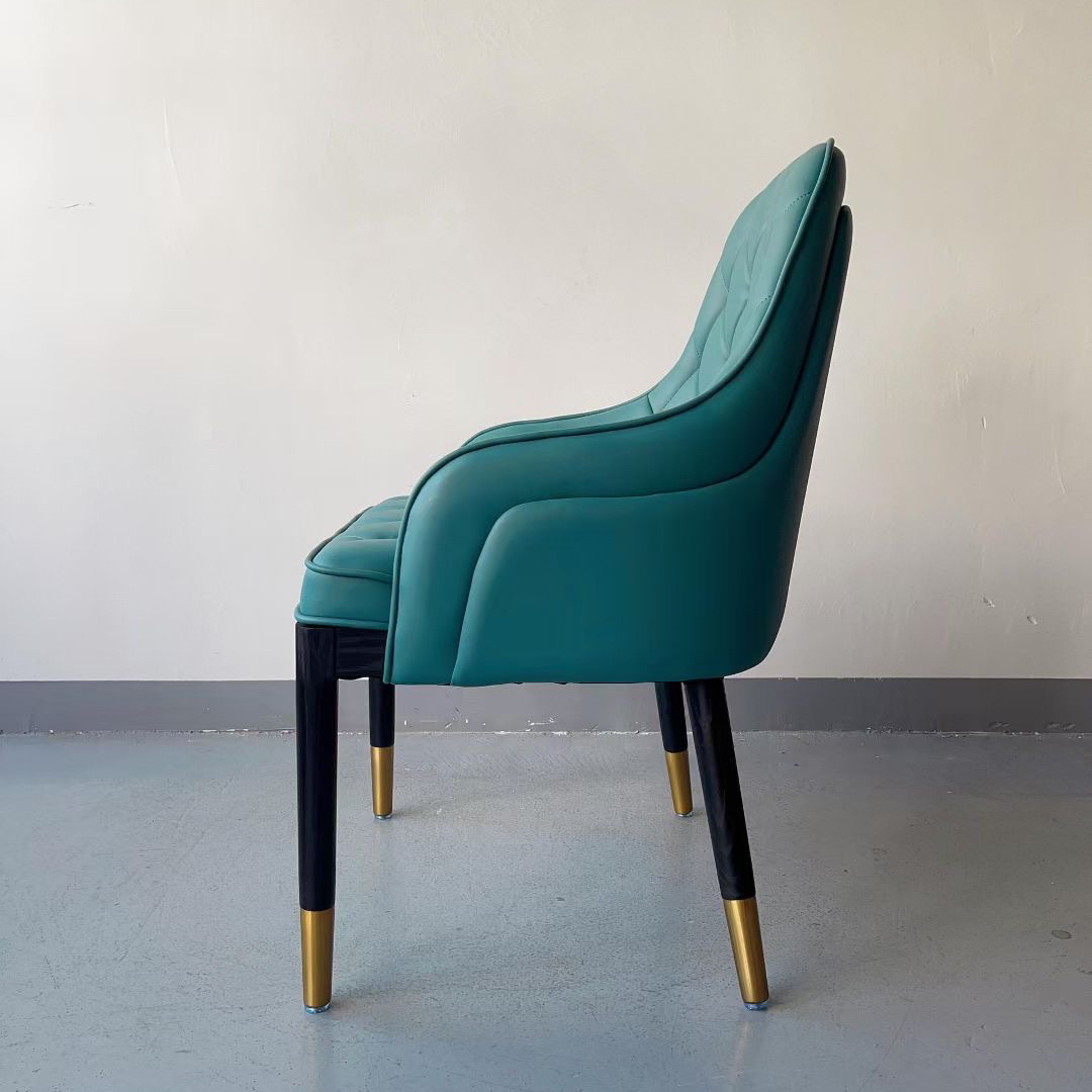 high back wooden armchair
