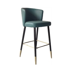 solid wood high bar chair with backrest