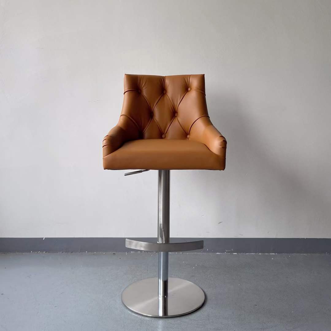 swivel vinyl high bar chair