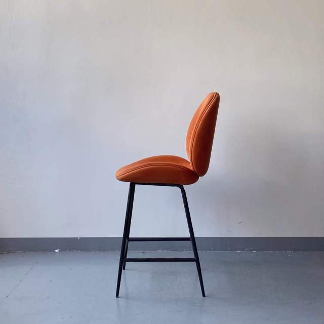 velvet high back bar chair