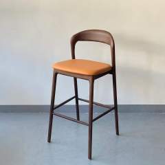 solid wooden bar chair