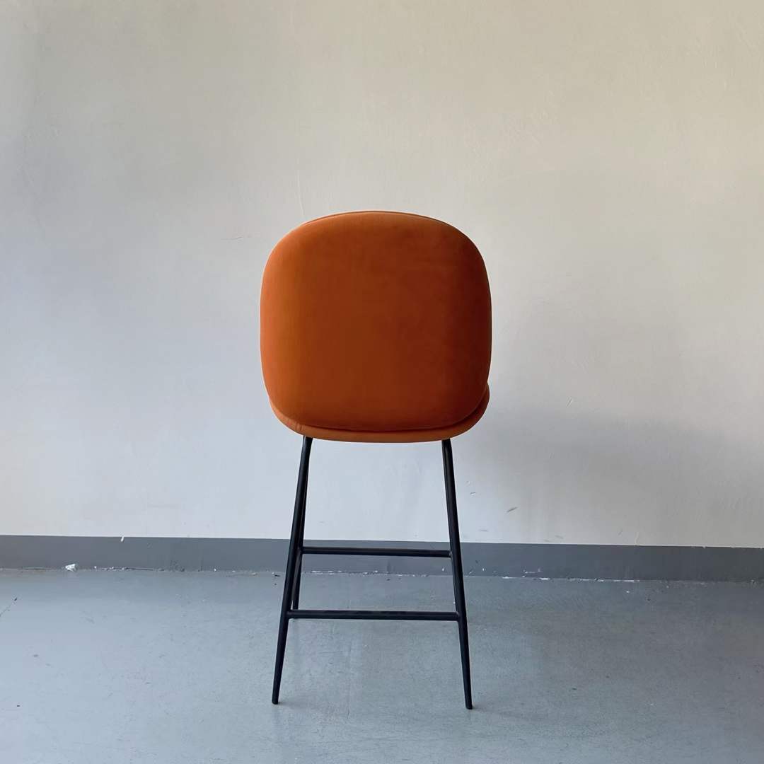 velvet high back bar chair