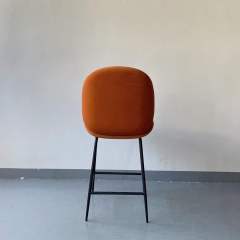 velvet high back bar chair