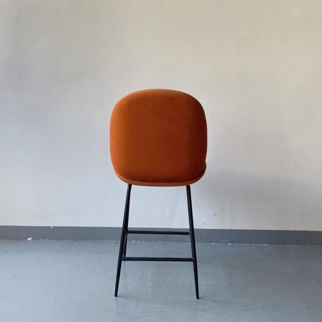 velvet high back bar chair
