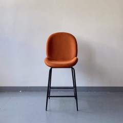 velvet high back bar chair