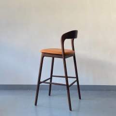solid wooden bar chair