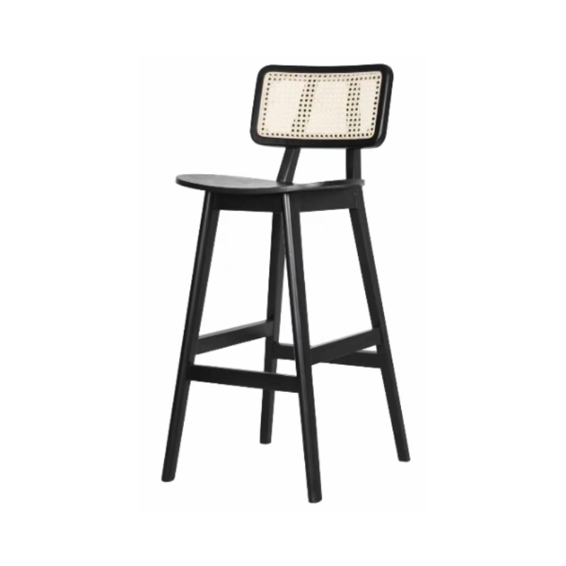 rattan back high bar chair