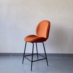 velvet high back bar chair
