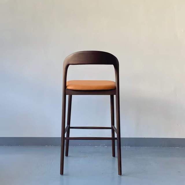 solid wooden bar chair