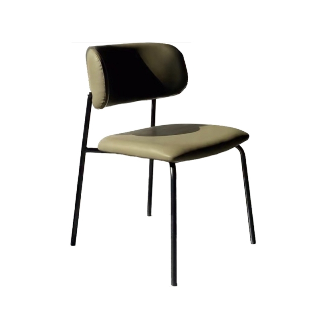 metal frame vinyl upholstered dining chair
