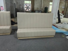 low back beige booth seating