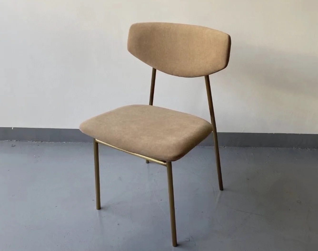 pink velvet stainless steel restaurant chair