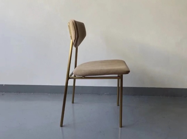 pink velvet stainless steel restaurant chair