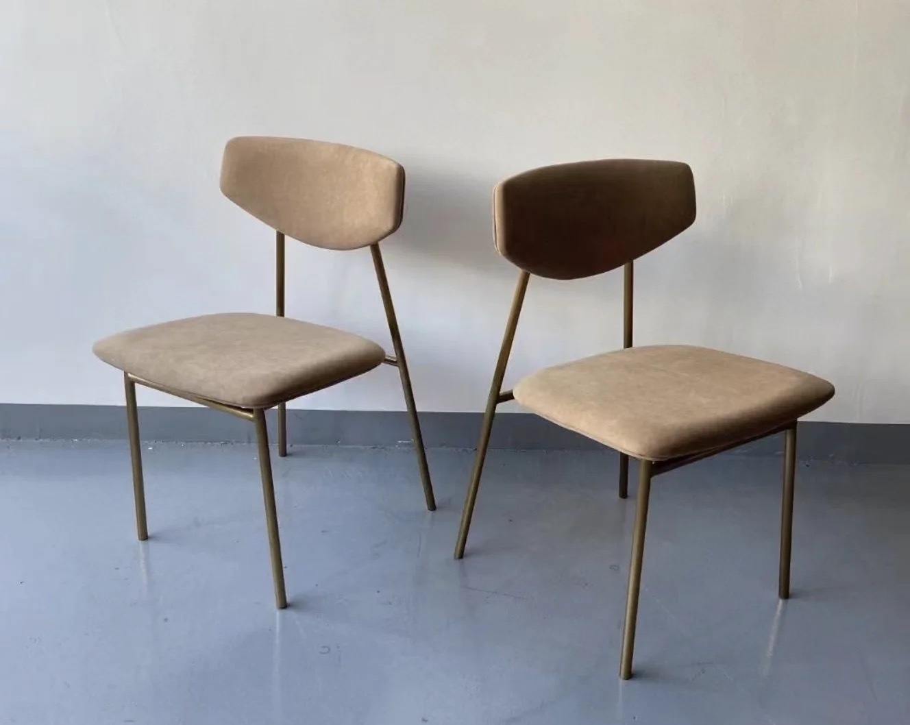 pink velvet stainless steel restaurant chair