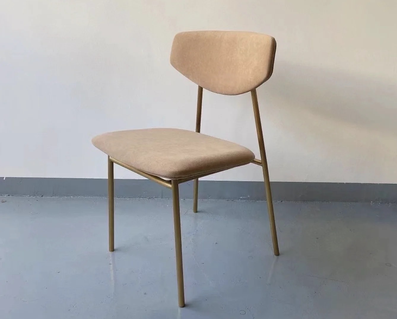 pink velvet stainless steel restaurant chair
