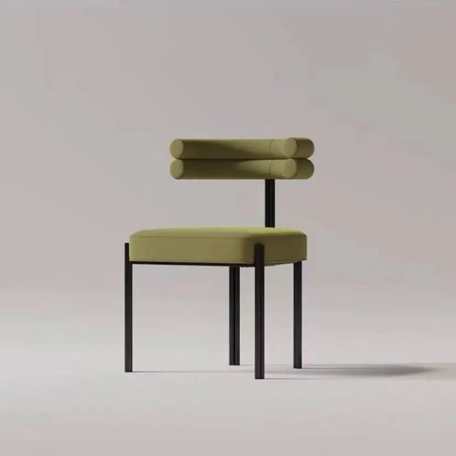 beige velvet hotel dining chair