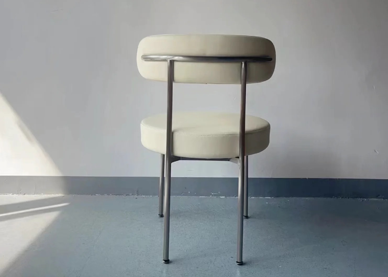 stainless steel frame hotel dining chair