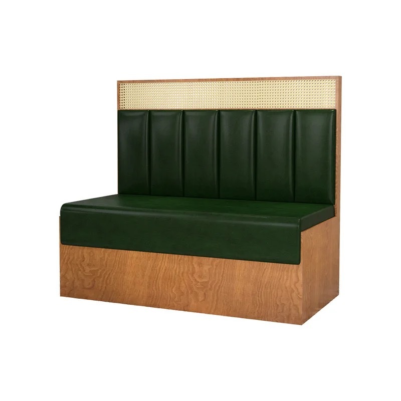 rattan restaurant wall bench