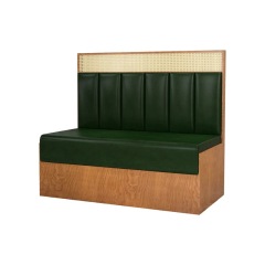rattan restaurant wall bench