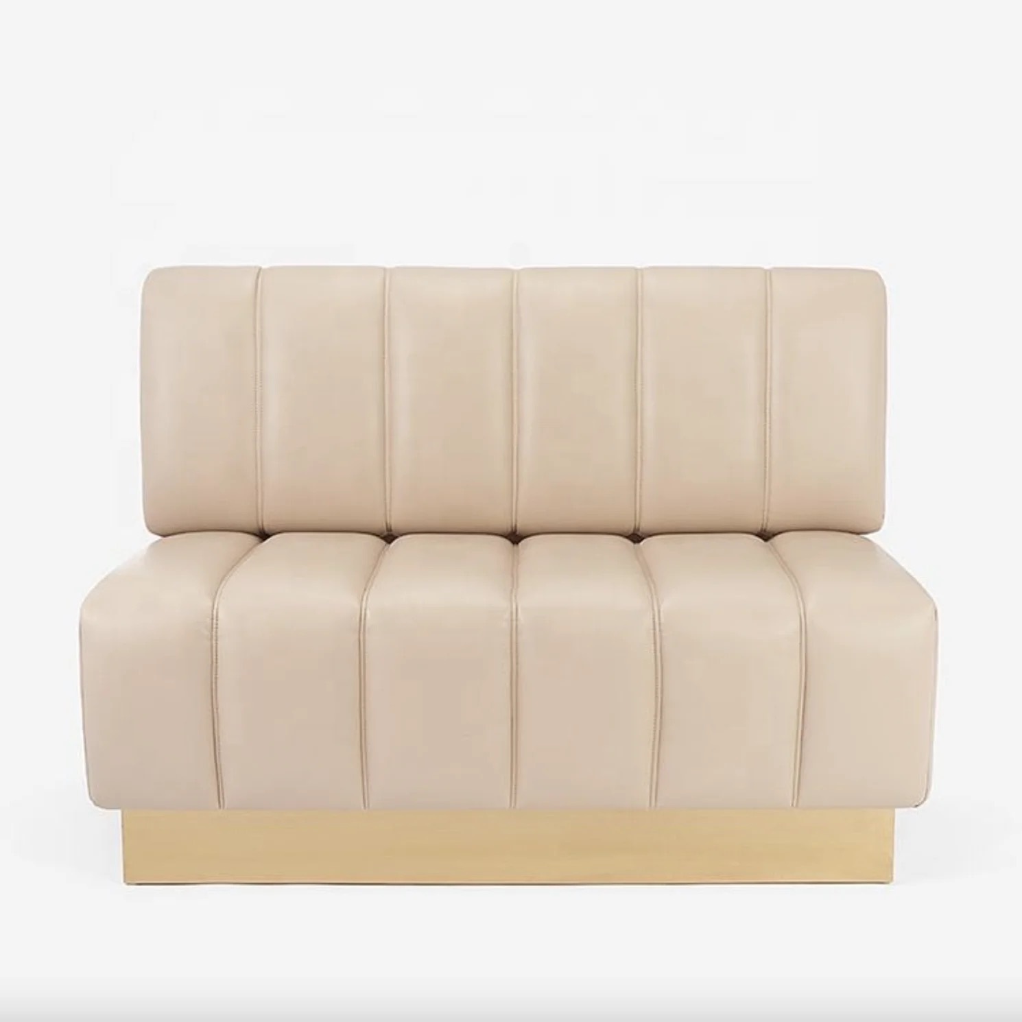low back beige booth seating