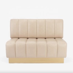 low back beige booth seating