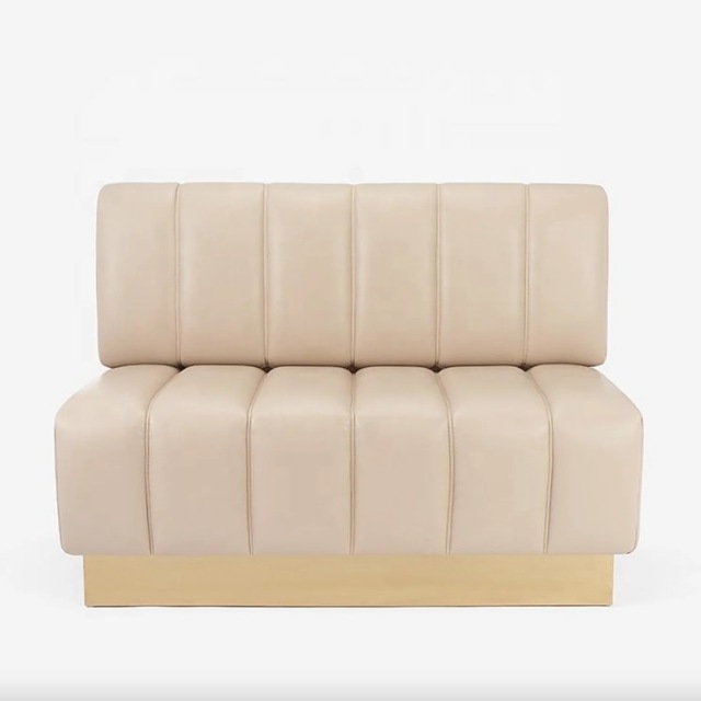 low back beige booth seating