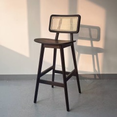 rattan back high bar chair