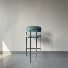 stainless steel high bar stool with armrest