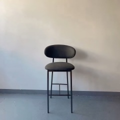 stainless steel high chair with vinyl upholstery