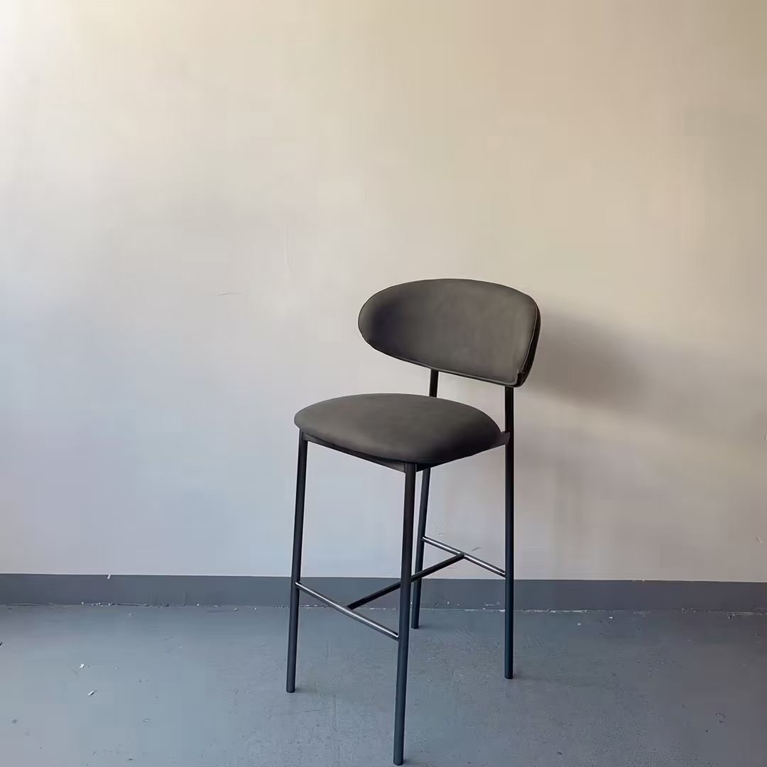 stainless steel high chair with vinyl upholstery