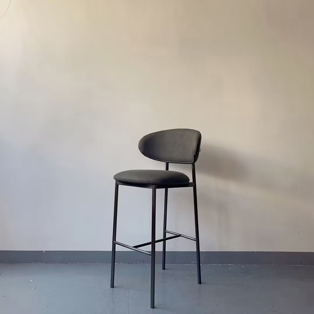 stainless steel high chair with vinyl upholstery