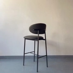 stainless steel high chair with vinyl upholstery