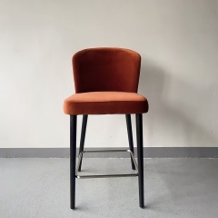 solid wood high bar chair with backrest