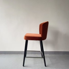 solid wood high bar chair with backrest