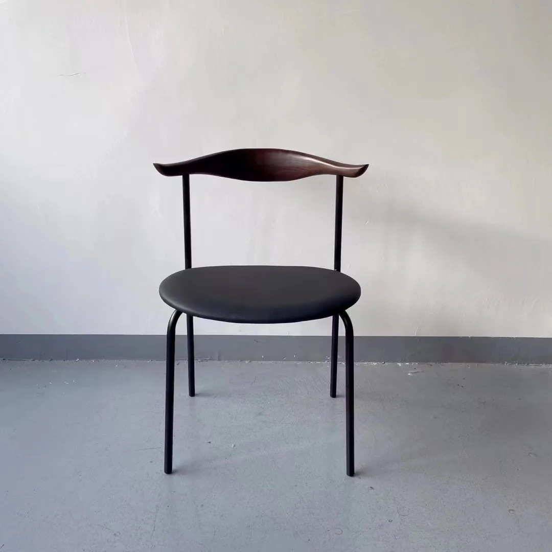 solid metal dining chair