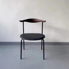 solid metal dining chair