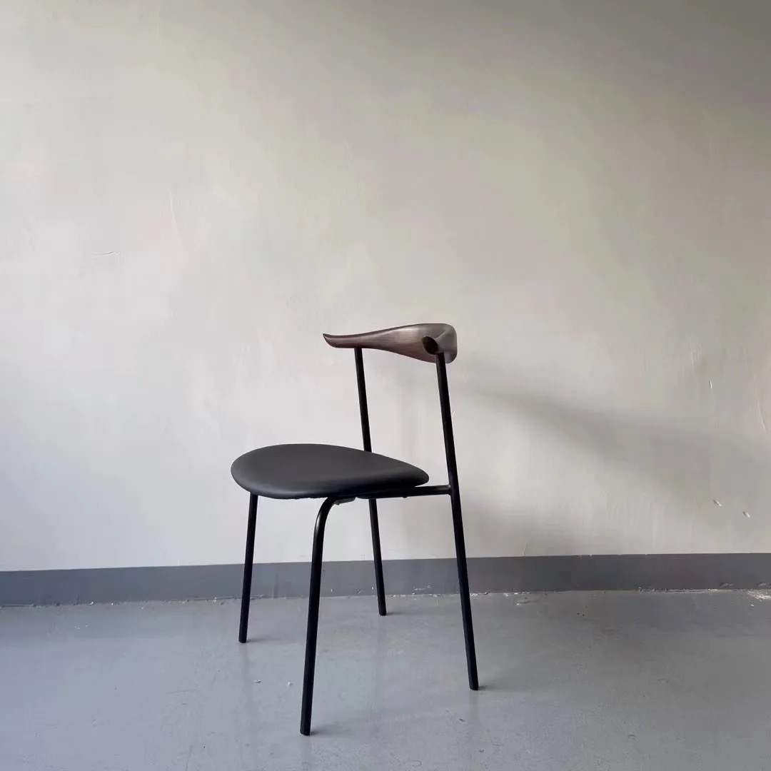 solid metal dining chair