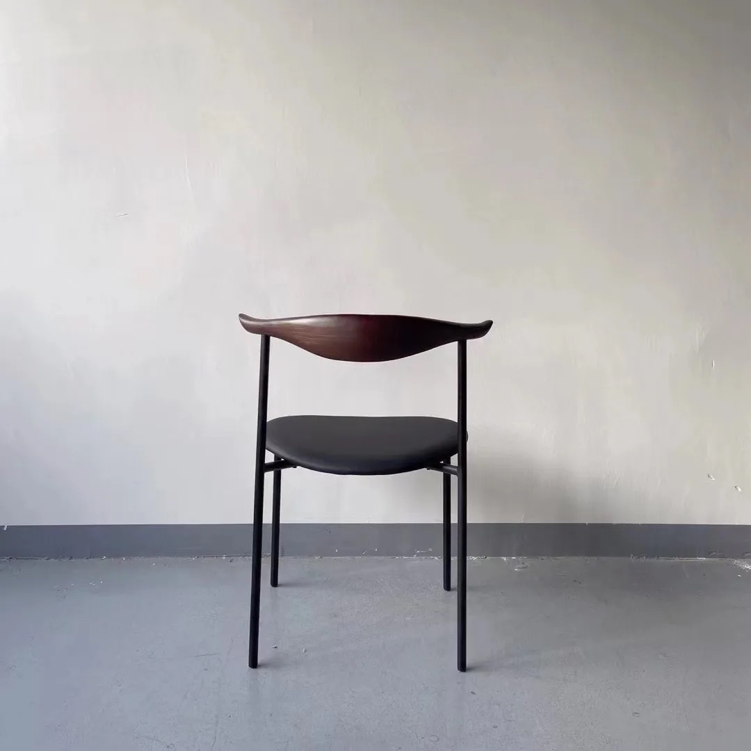 solid metal dining chair