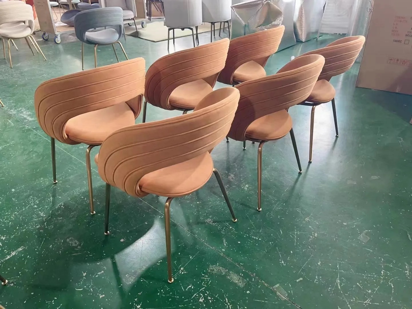 velvet dining chair