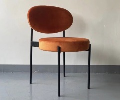 vinyl upholstered metal dining chair