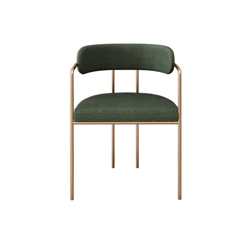 velvet upholstered stainless steel dining chair