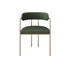 velvet upholstered stainless steel dining chair