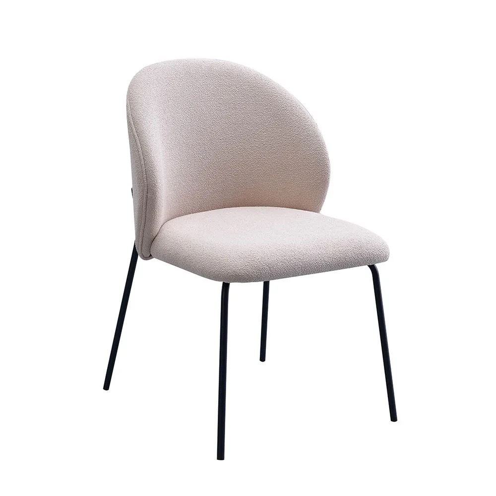 teddy fleece metal dining chair wholesale