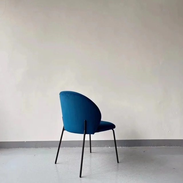 teddy fleece metal dining chair wholesale