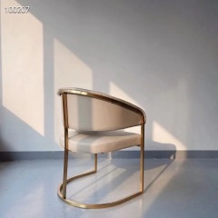 stainless steel armrest dining chair