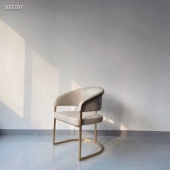 stainless steel armrest dining chair