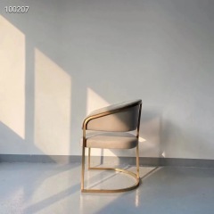 stainless steel armrest dining chair